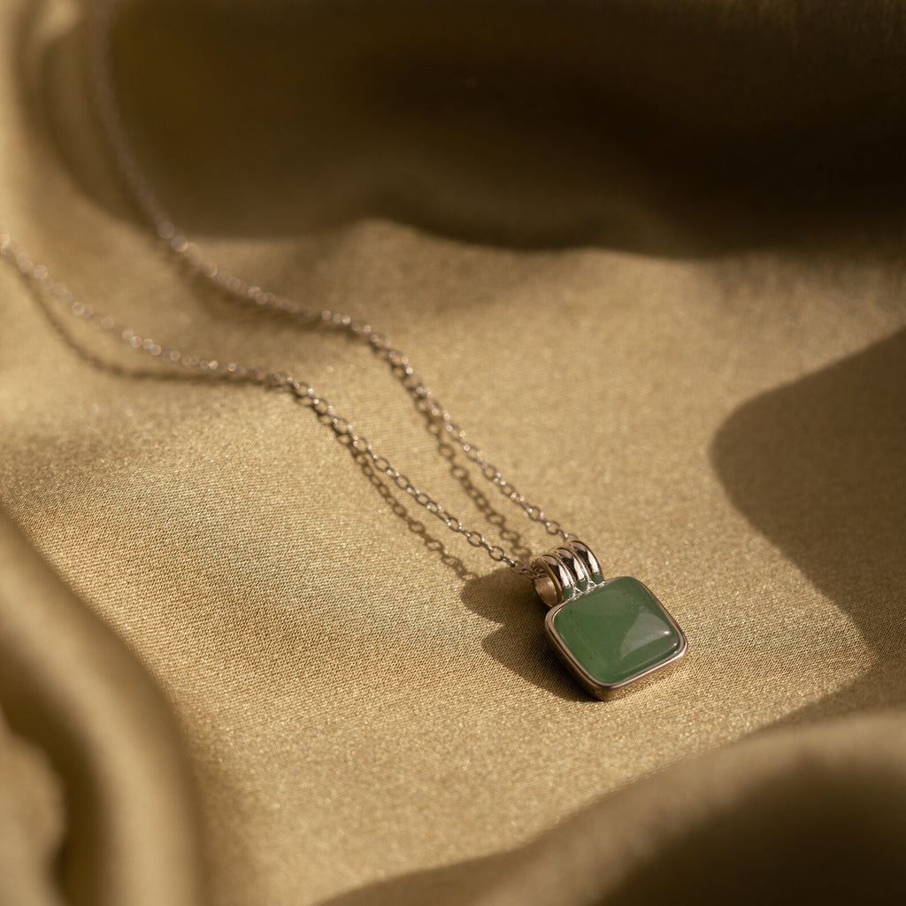 Jade Pendant Necklace • NR151-Necklaces-Caitlyn Minimalist