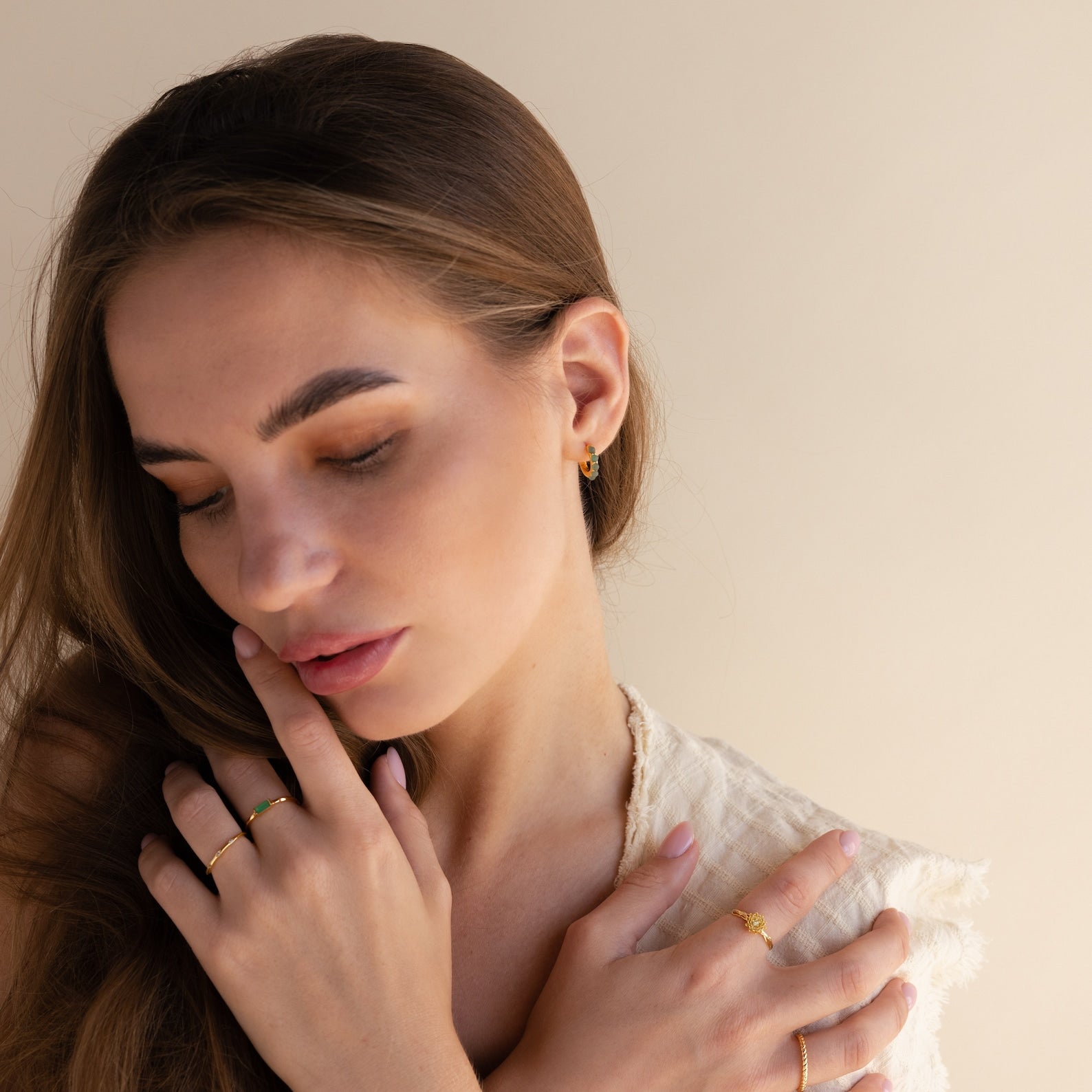 Jade Huggies-Earrings-Caitlyn Minimalist