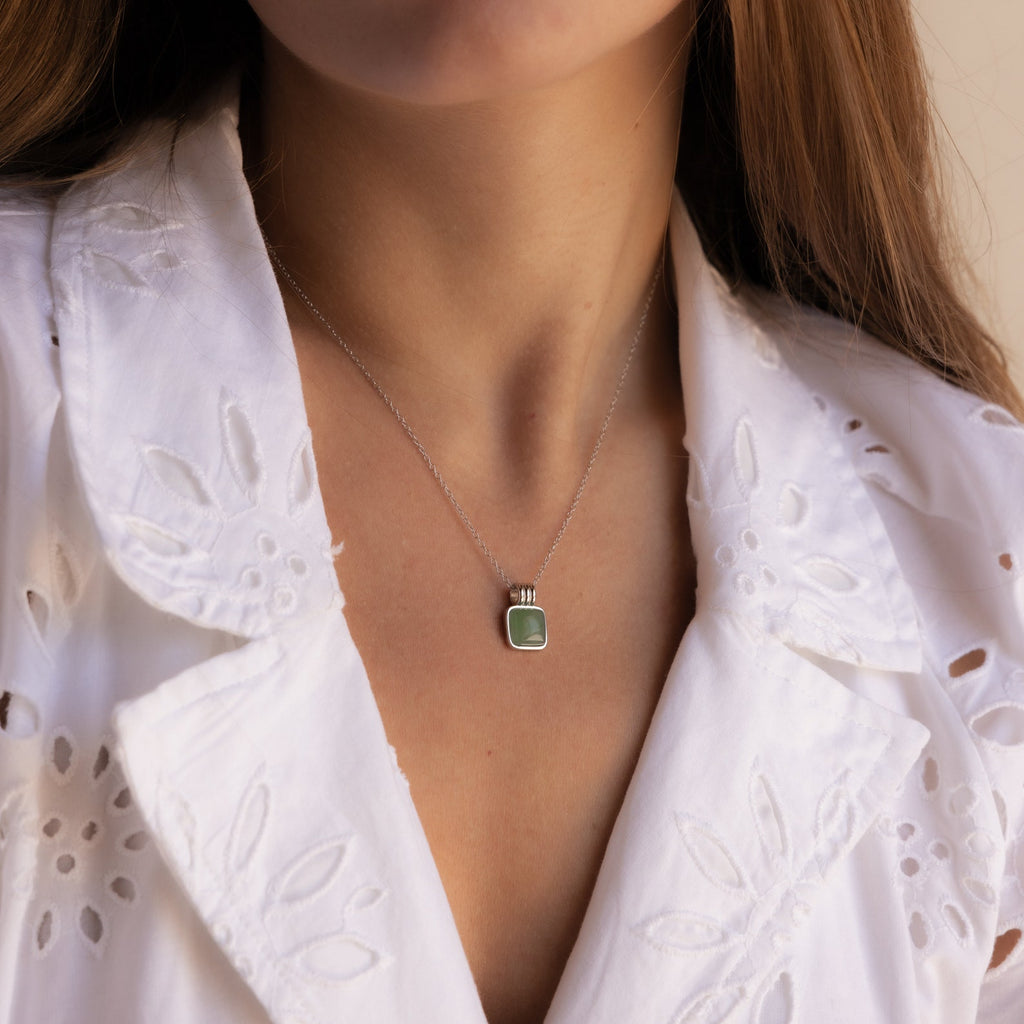 Jade Pendant Necklace • NR151-Necklaces-Caitlyn Minimalist