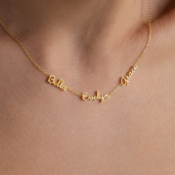 Dainty Multiple Name Necklace