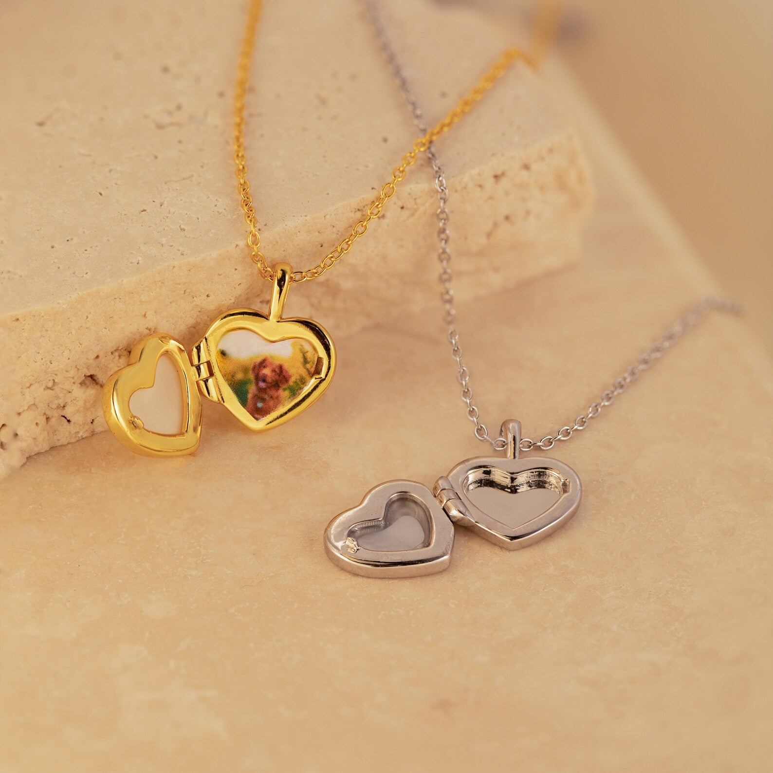The Pearl Heart Locket Necklace features a heart-shaped locket that opens to hold a small photo—timeless, nostalgic jewelry perfect as a meaningful charm.