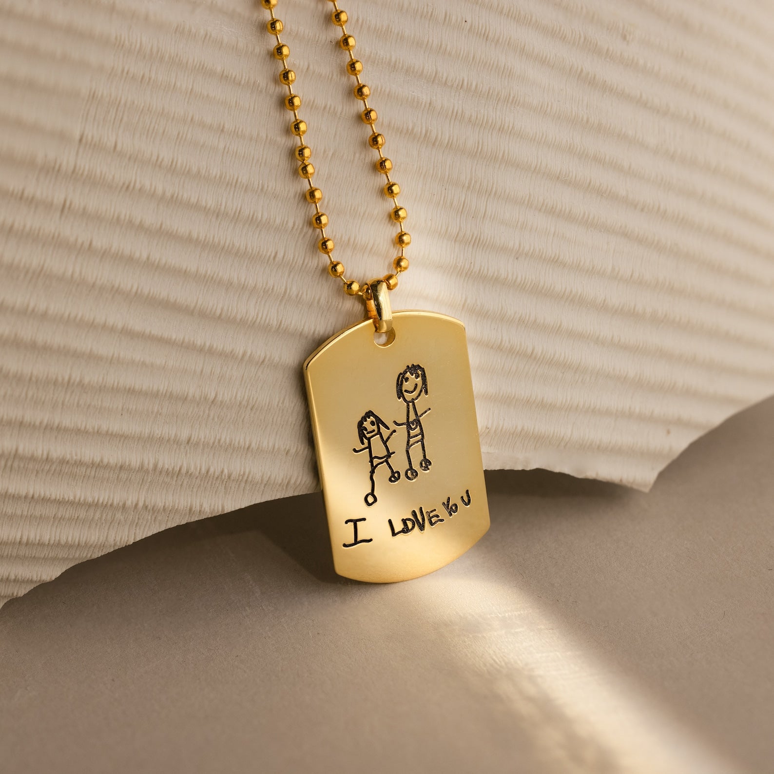 Engraved Men's Dog Tag Necklace Personalized Dog Tag Pendant