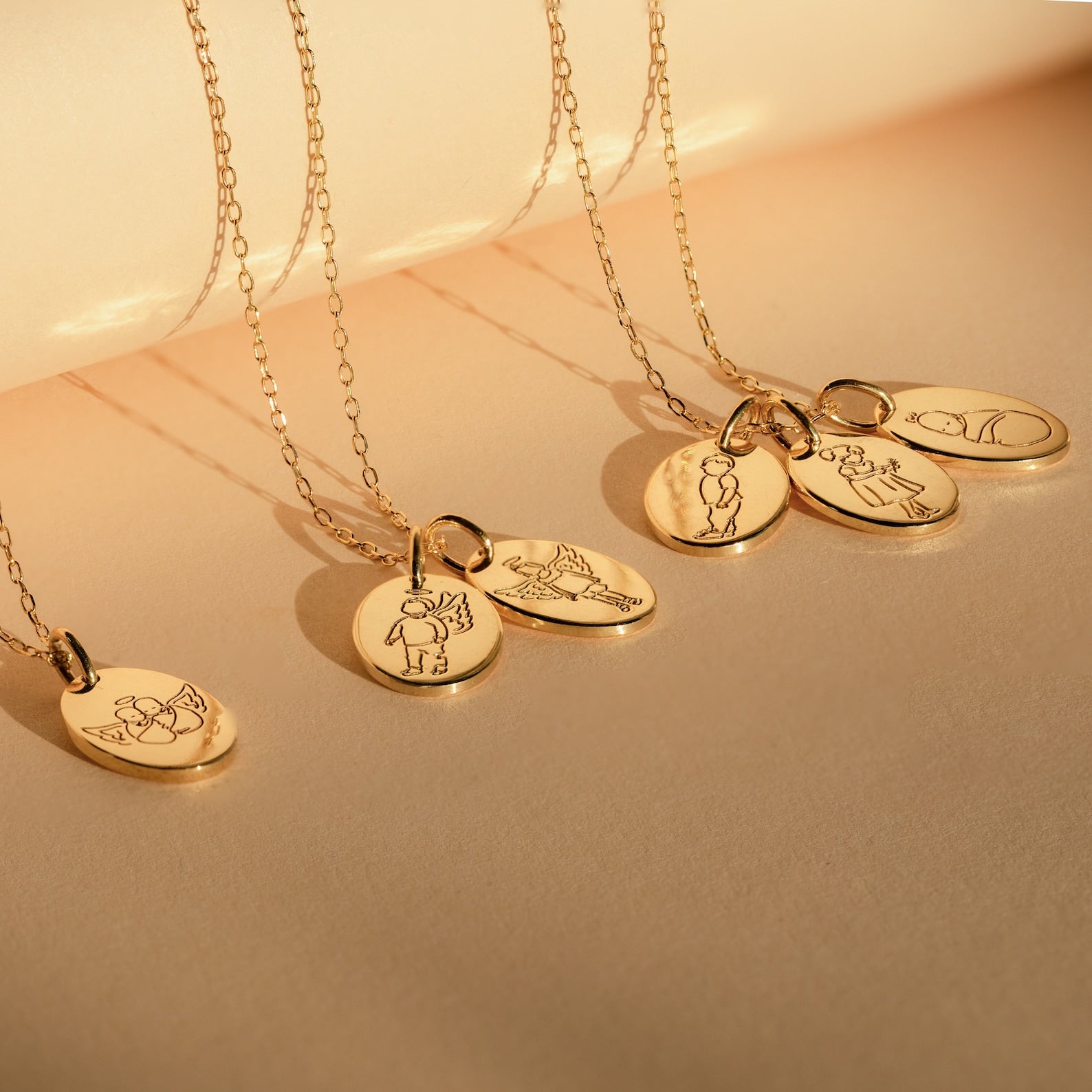 Necklace With Multiple Small Discs, With Custom Engraving | Gold, Silver or  Rose Gold | Length 17'', 18'', 19'', 20'' - Elysium Hope