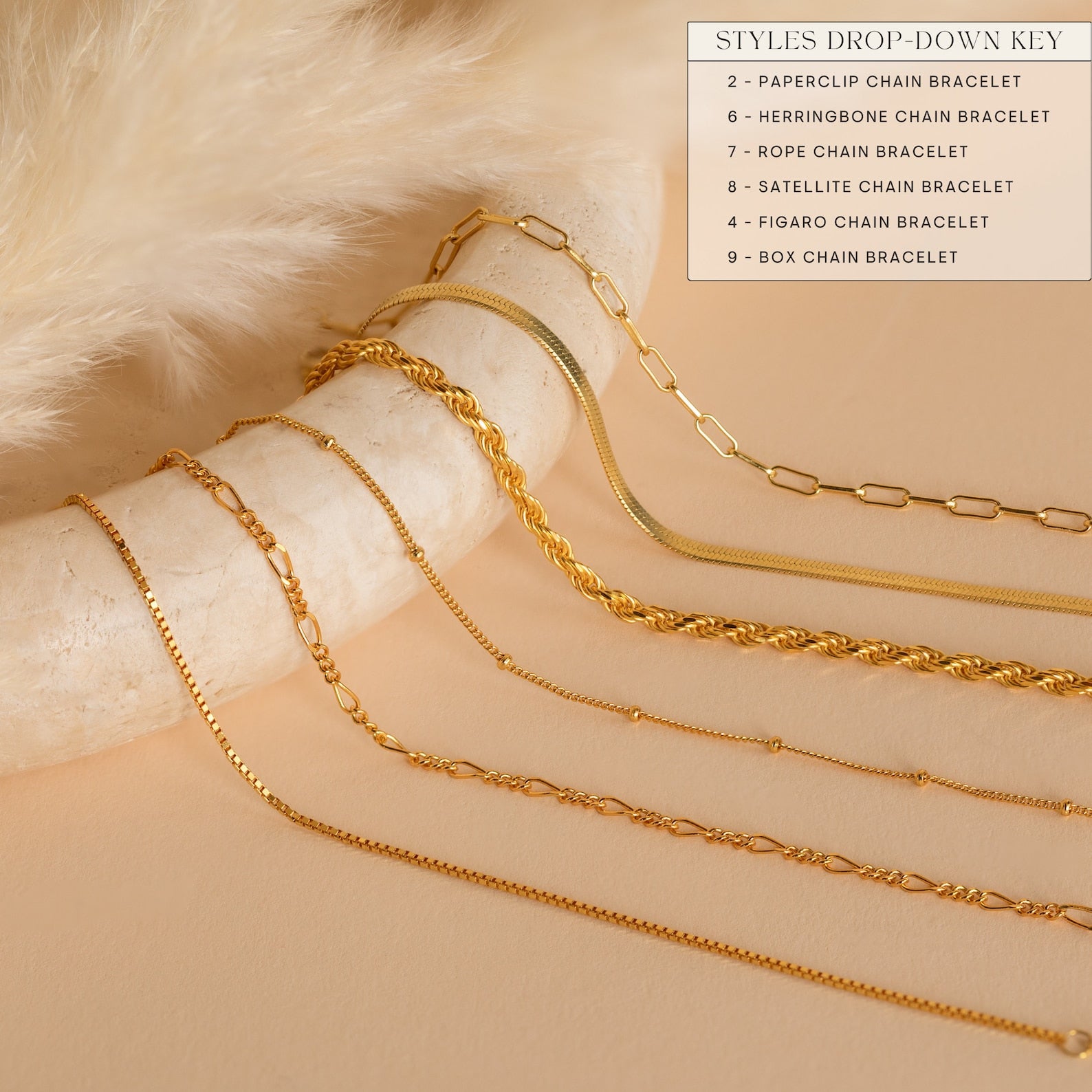 The Must-Have Bracelet Chains collection features elegant gold paperclip and adjustable chain bracelets for a modern, versatile look.