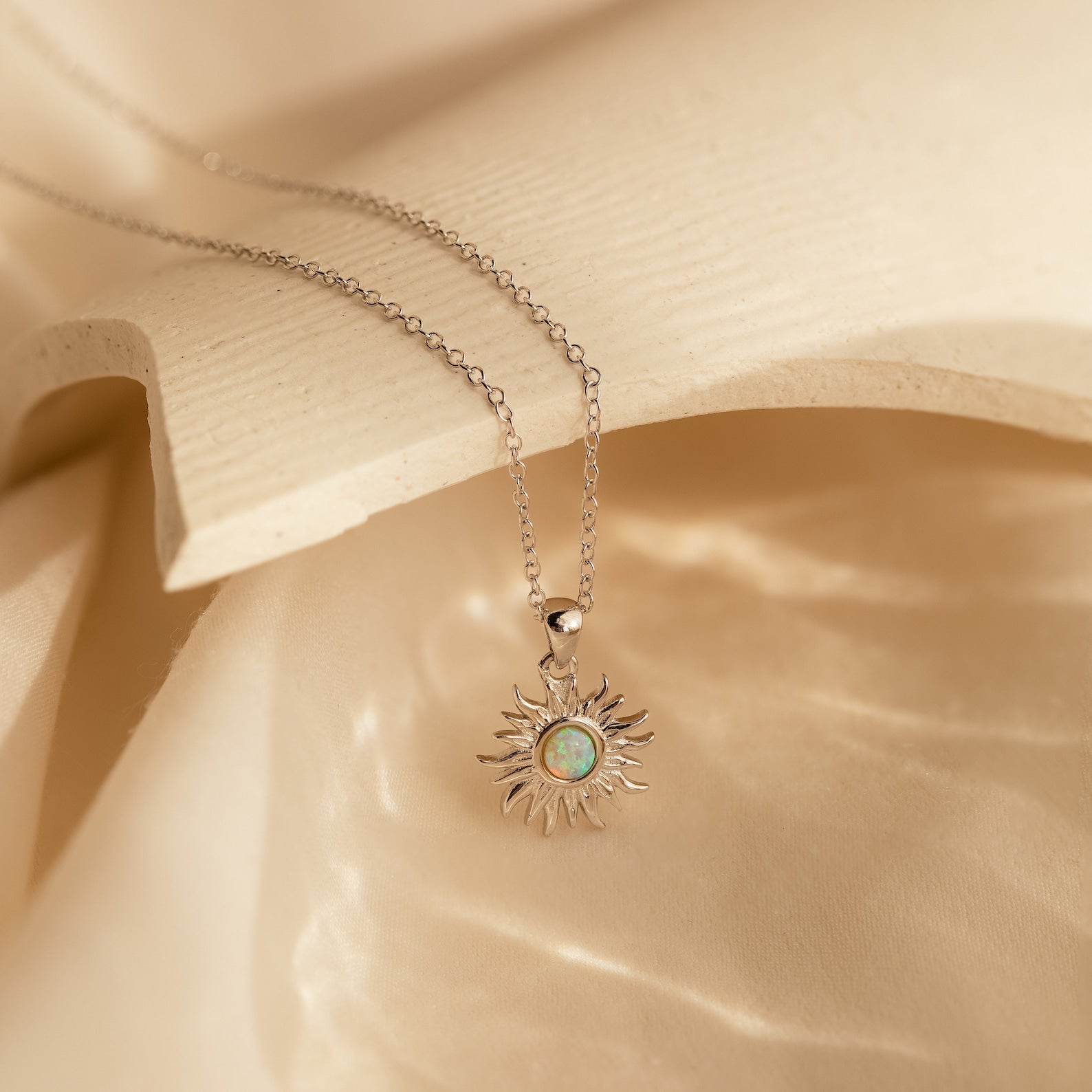 Opal Sun Necklace