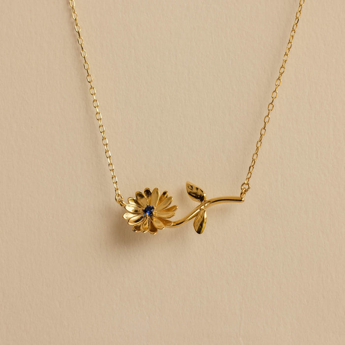 Flower Birthstone Necklace