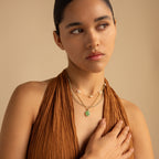 Jade Oval Pendant Necklace-Necklaces-Caitlyn Minimalist