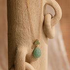 Jade Teardrop Necklace-Necklaces-Caitlyn Minimalist