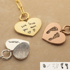 Add-On Listing: Personalize heart-shaped keychains for moms with engraved messages, fingerprints, or baby footprints. Order as a custom gift or add-on for a unique touch.