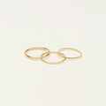 Thin Stacking Rings Set in 18K Gold