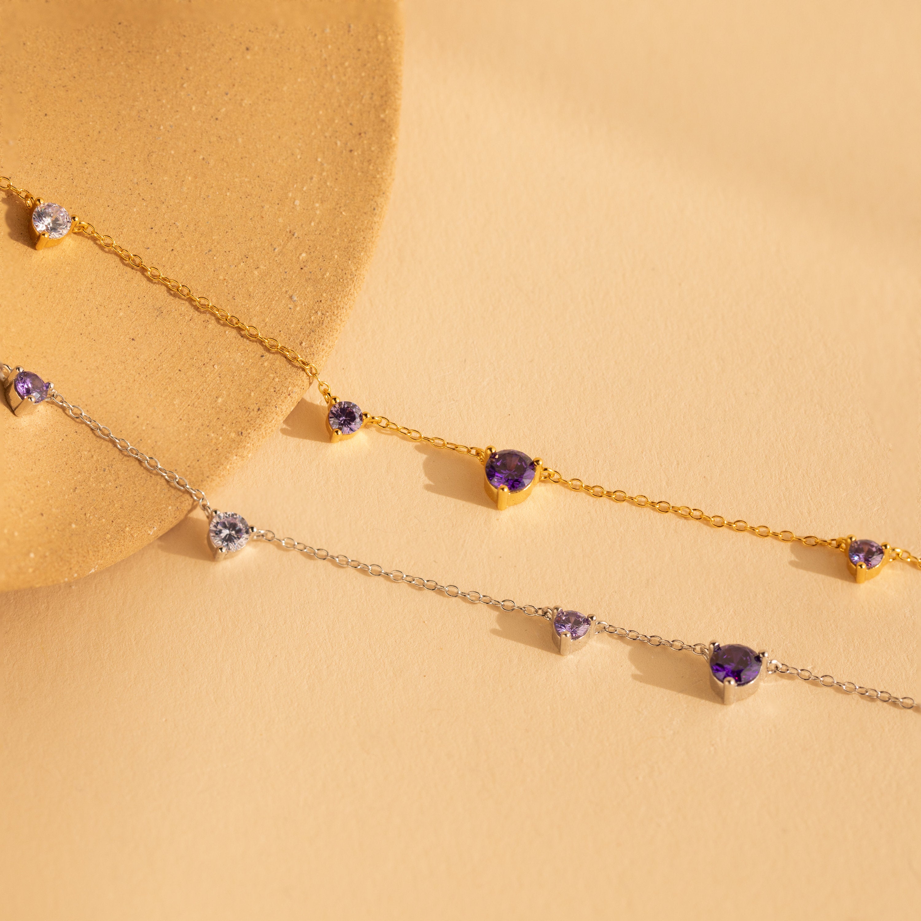 Amethyst Station Necklace