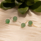 Jade Bead Studs-Earrings-Caitlyn Minimalist