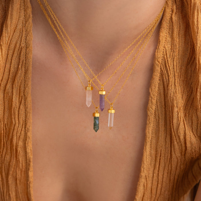 Crystal Quartz Necklaces