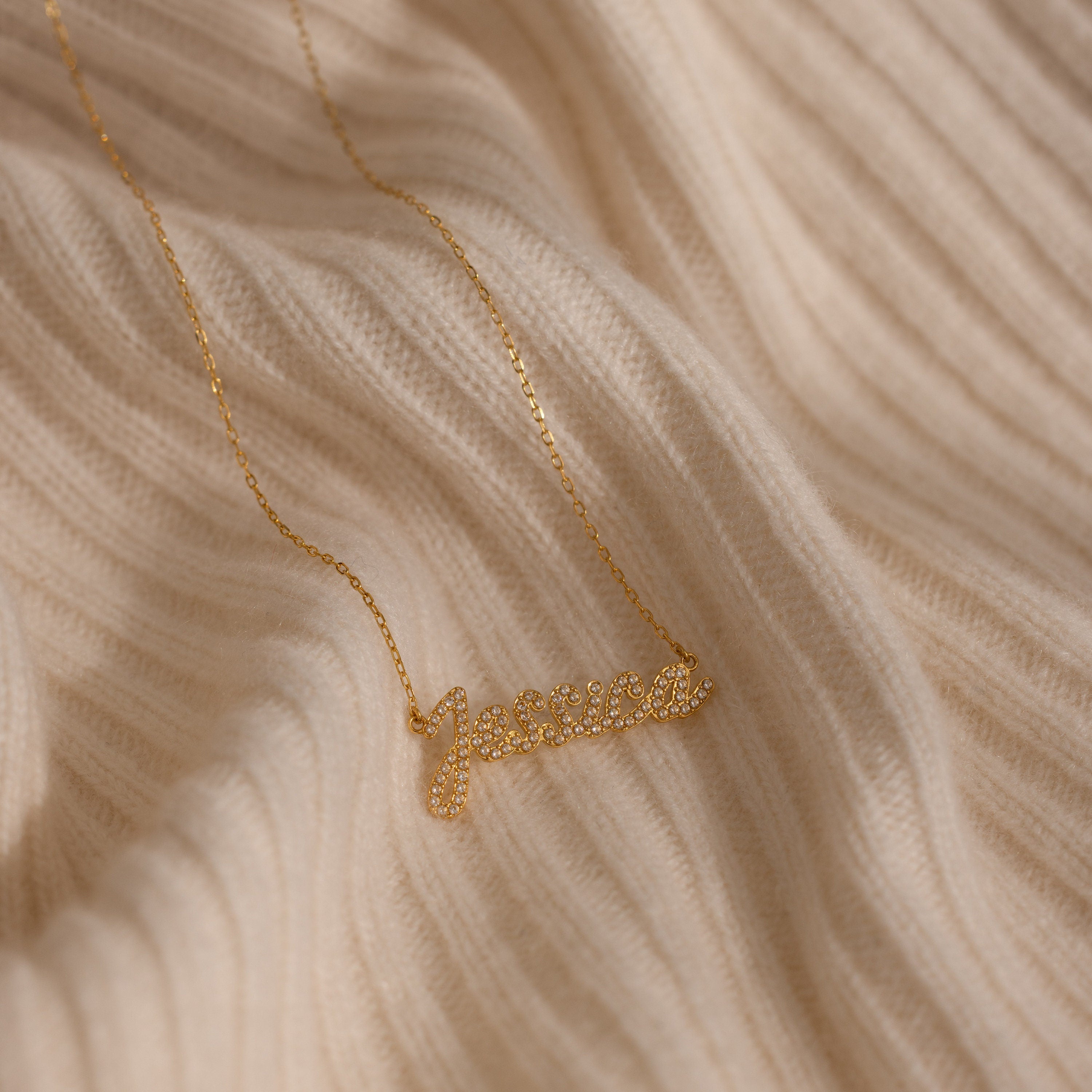 Pave Handwriting Necklace