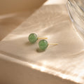 Jade Bead Studs-Earrings-Caitlyn Minimalist