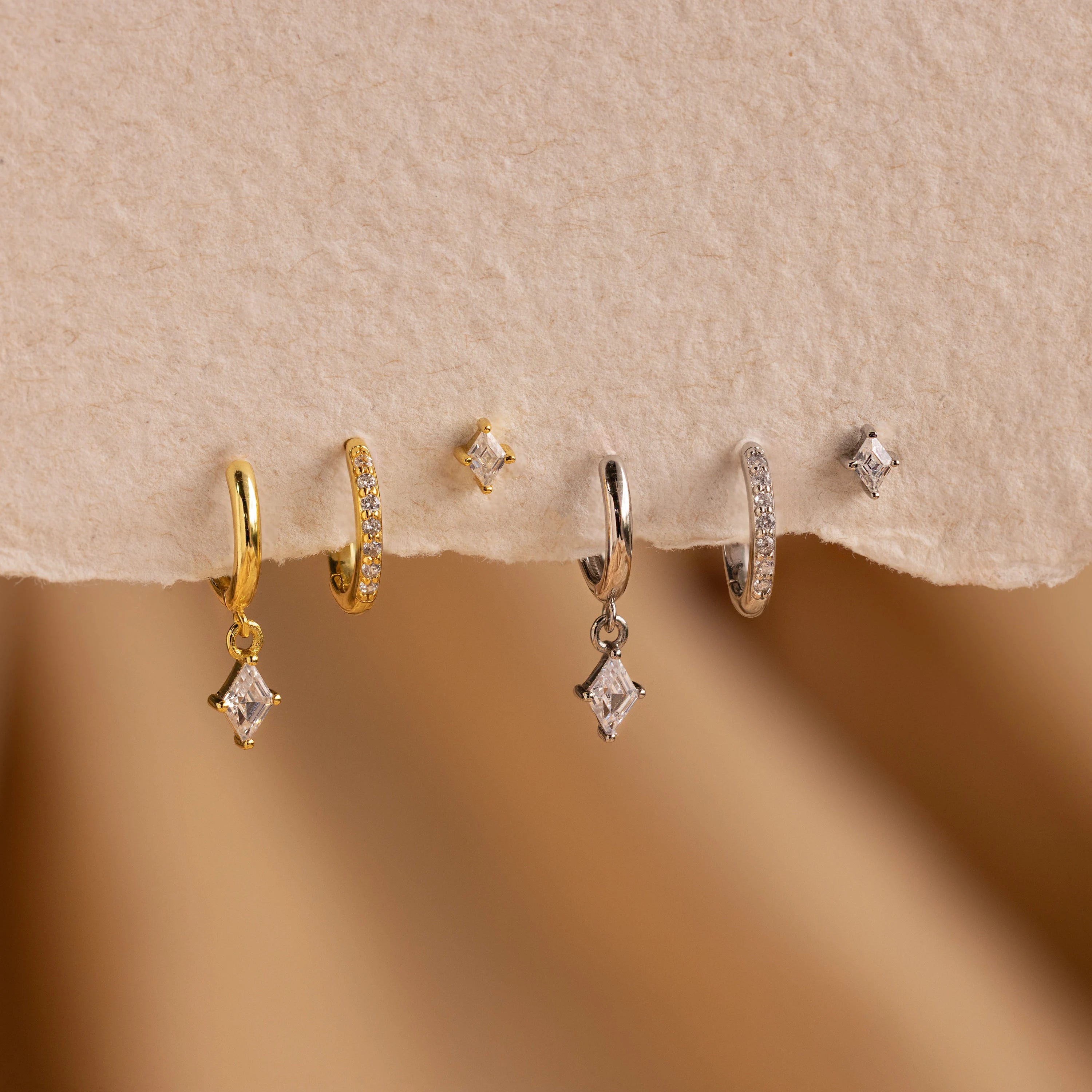 The Diamond Pave Earrings Set sparkles brilliantly, making it an ideal choice for bridal jewelry and elegant wedding earrings.