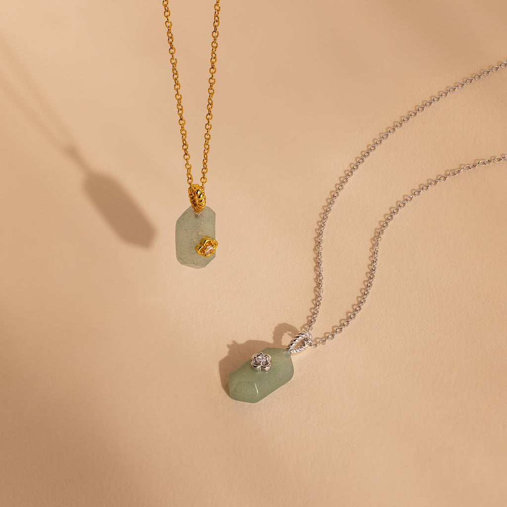 Jade Prism Necklace-Necklaces-Caitlyn Minimalist