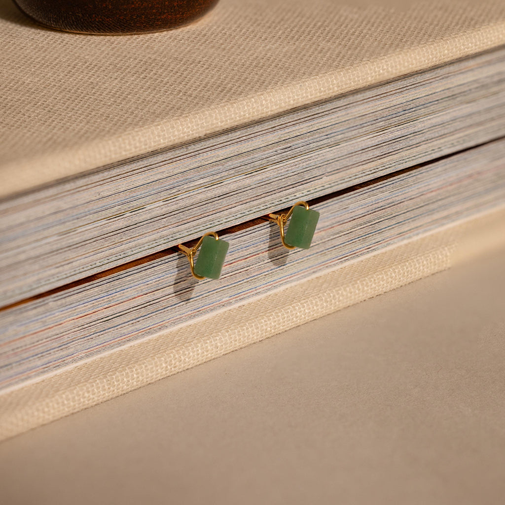 Jade Bar Studs-Earrings-Caitlyn Minimalist