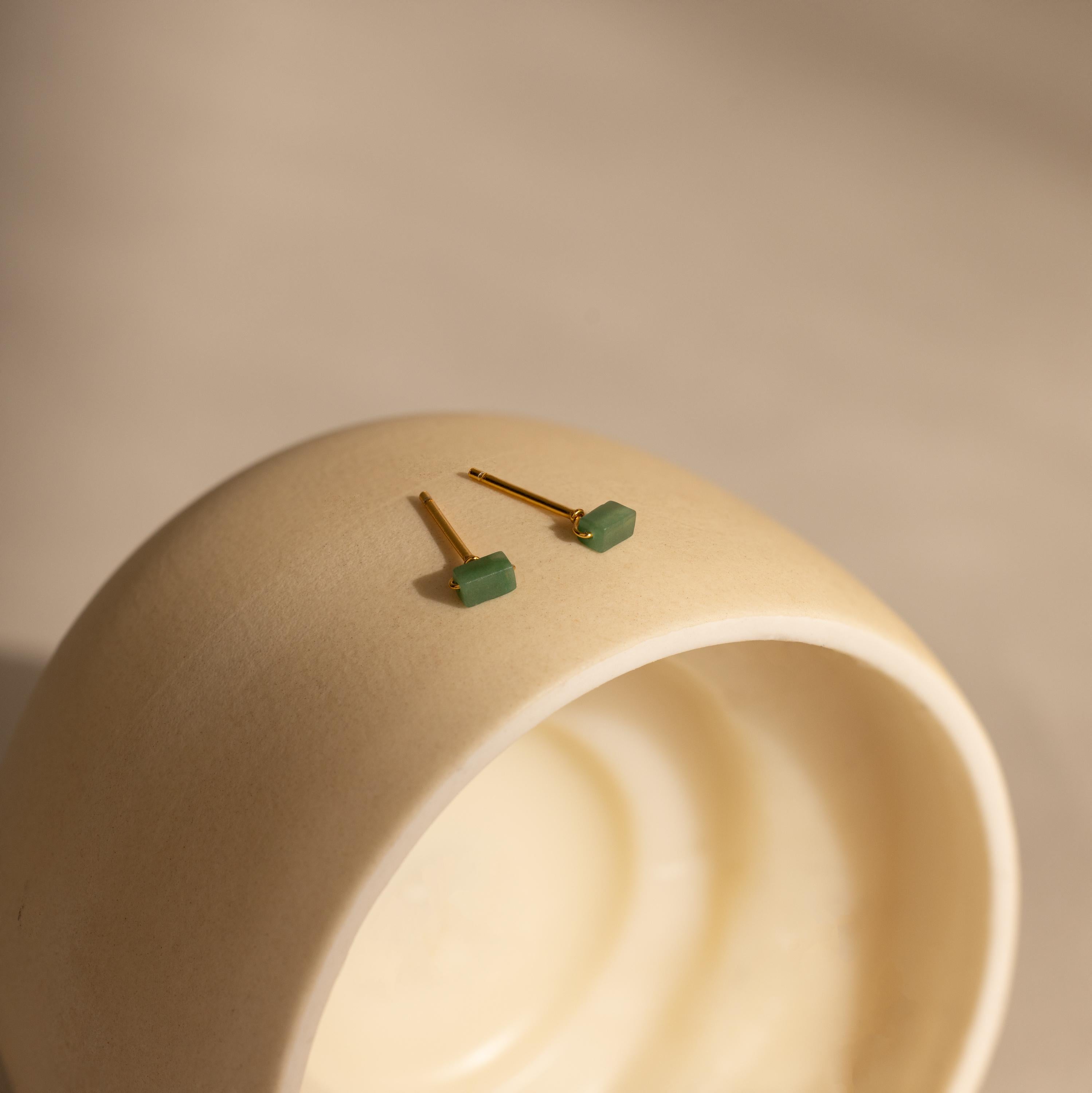 Jade Bar Studs-Earrings-Caitlyn Minimalist