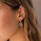 Jade Link Hoops-Earrings-Caitlyn Minimalist