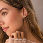 Princess Cut Jade Studs-Earrings-Caitlyn Minimalist