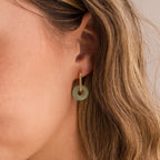 Jade Link Hoops-Earrings-Caitlyn Minimalist