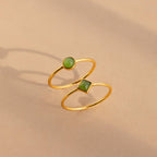 Dainty Jade Ring Set • RR150-Rings-Caitlyn Minimalist