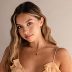 Pave Jade Clover Necklace-Necklaces-Caitlyn Minimalist