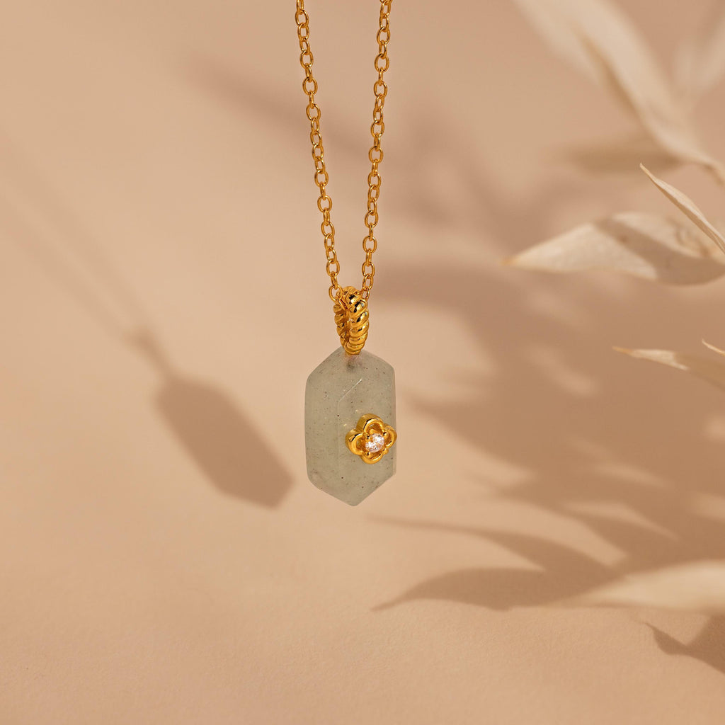 Jade Prism Necklace-Necklaces-Caitlyn Minimalist