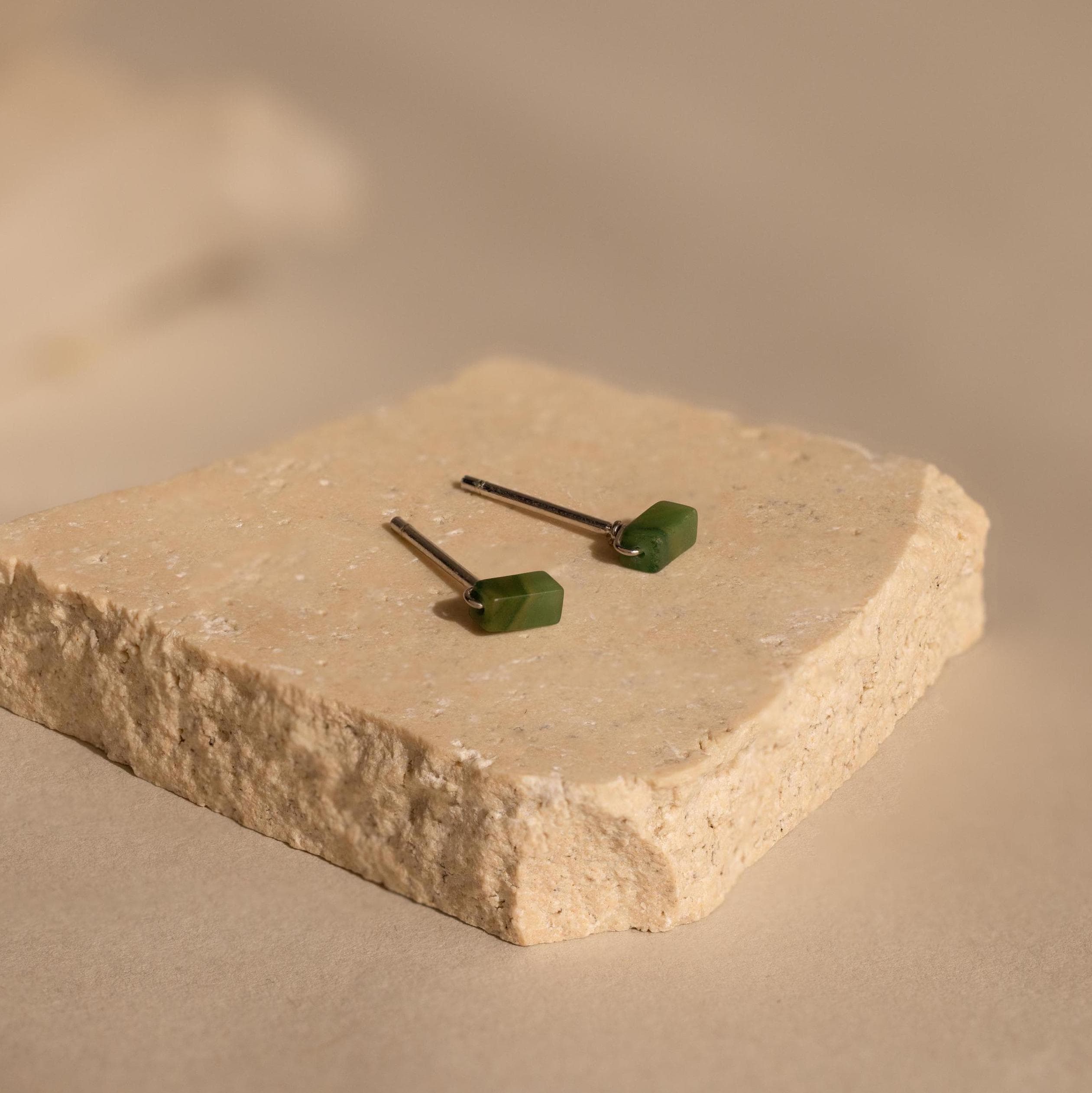 Jade Bar Studs-Earrings-Caitlyn Minimalist