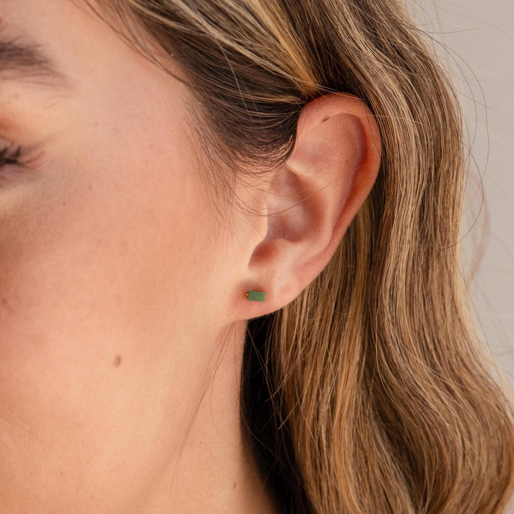 Jade Bar Studs-Earrings-Caitlyn Minimalist
