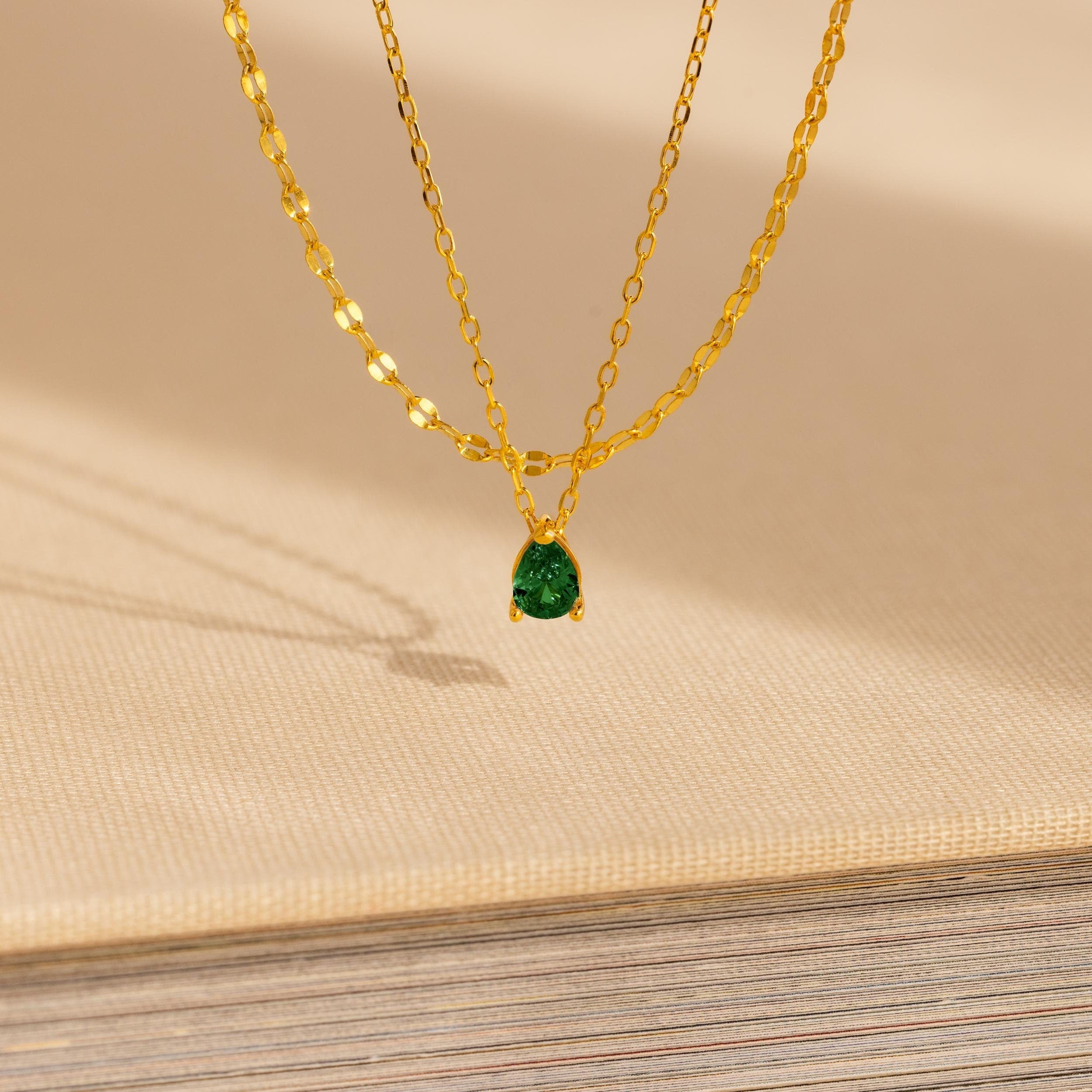 Duo Layered Birthstone Necklace