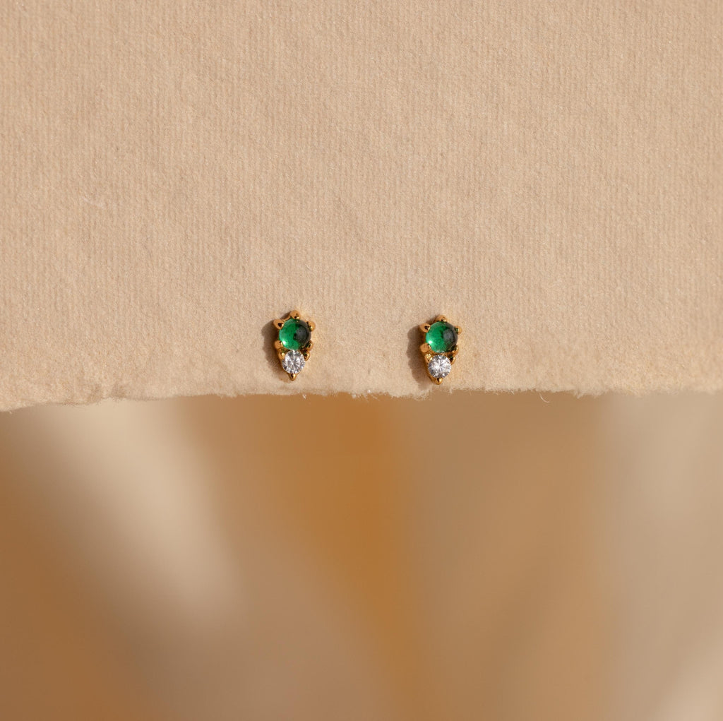 Raindrop Jade Studs-Earrings-Caitlyn Minimalist