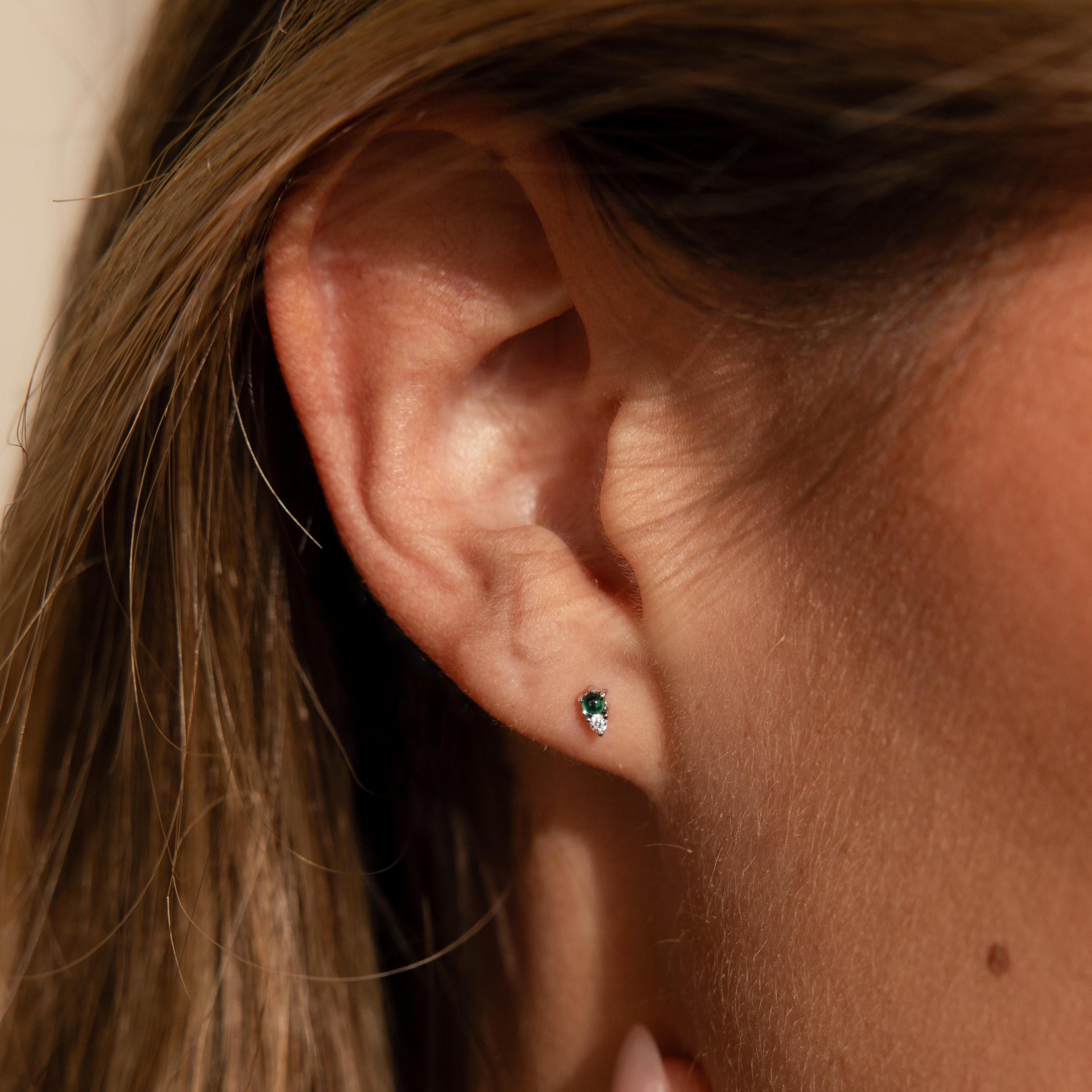 Raindrop Jade Studs-Earrings-Caitlyn Minimalist