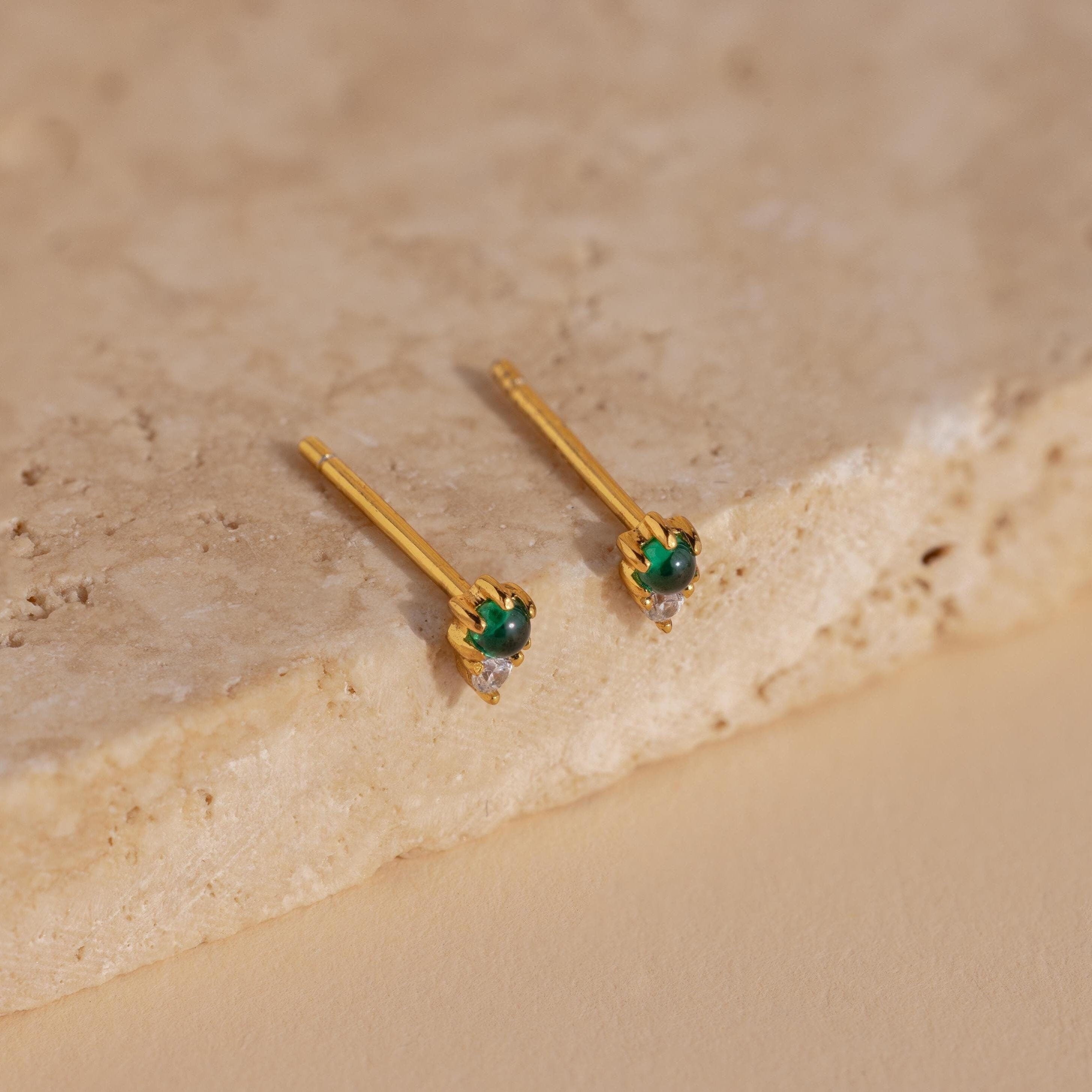 Raindrop Jade Studs