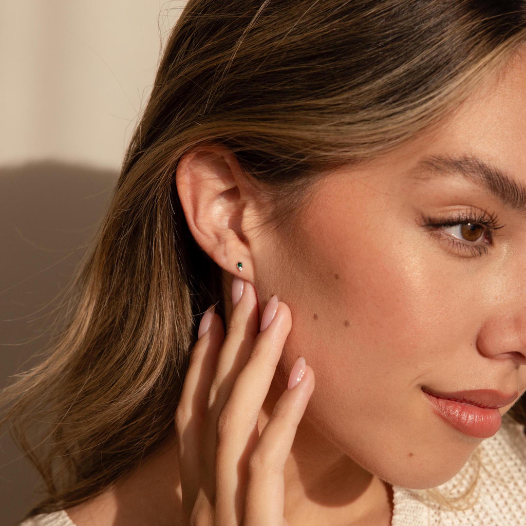 Raindrop Jade Studs-Earrings-Caitlyn Minimalist