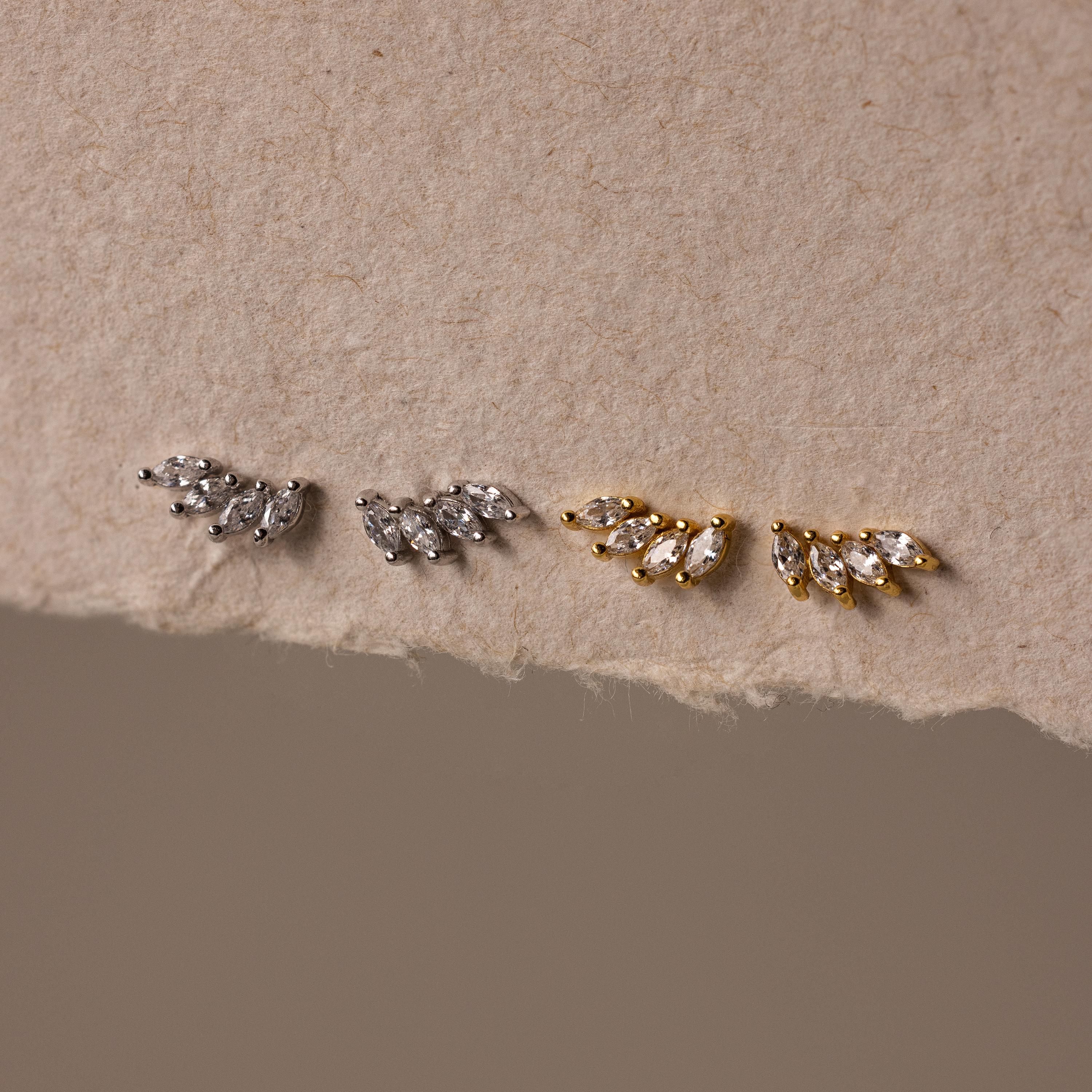 Marquise Diamond Climbers 18K Gold