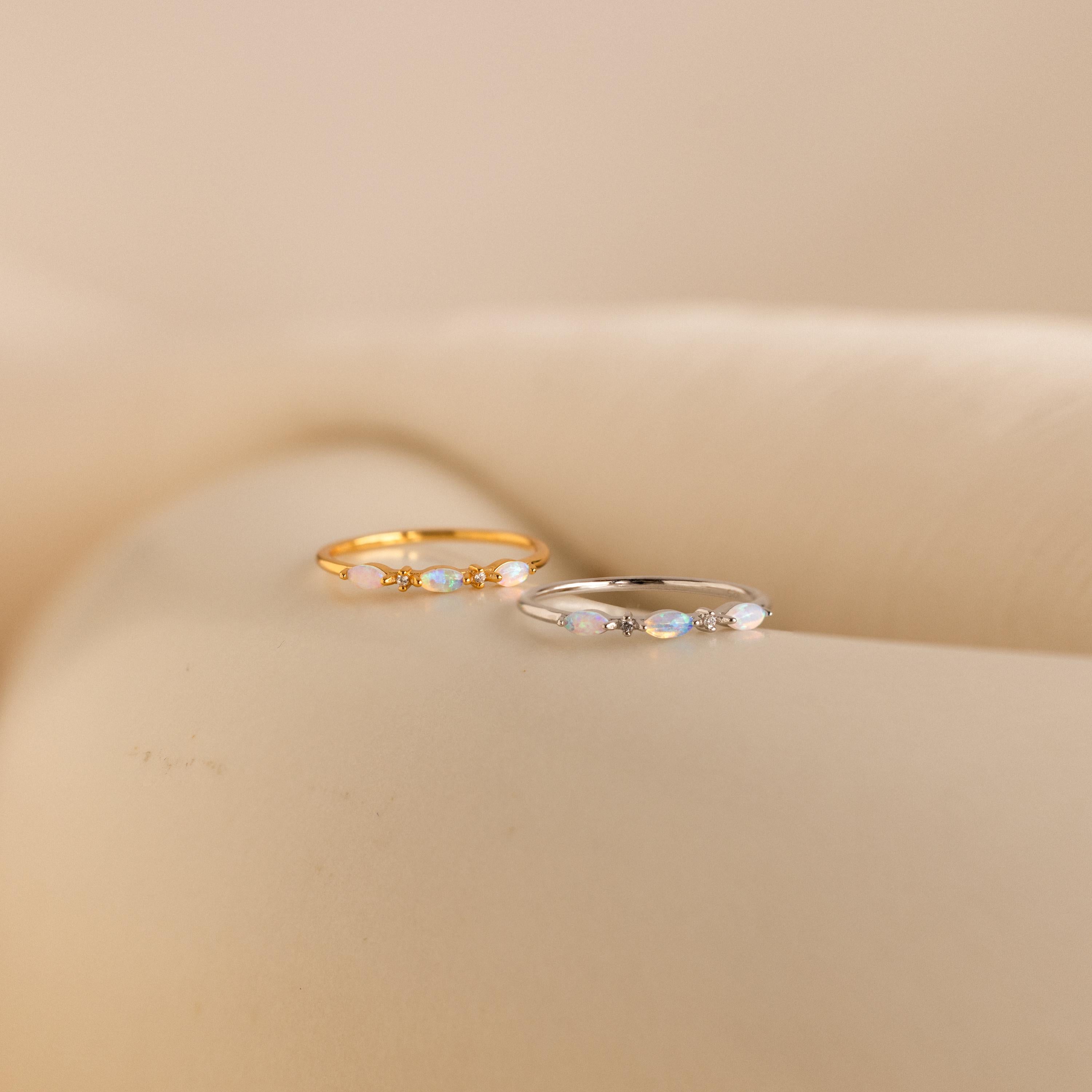 Alessia Trio Opal Ring