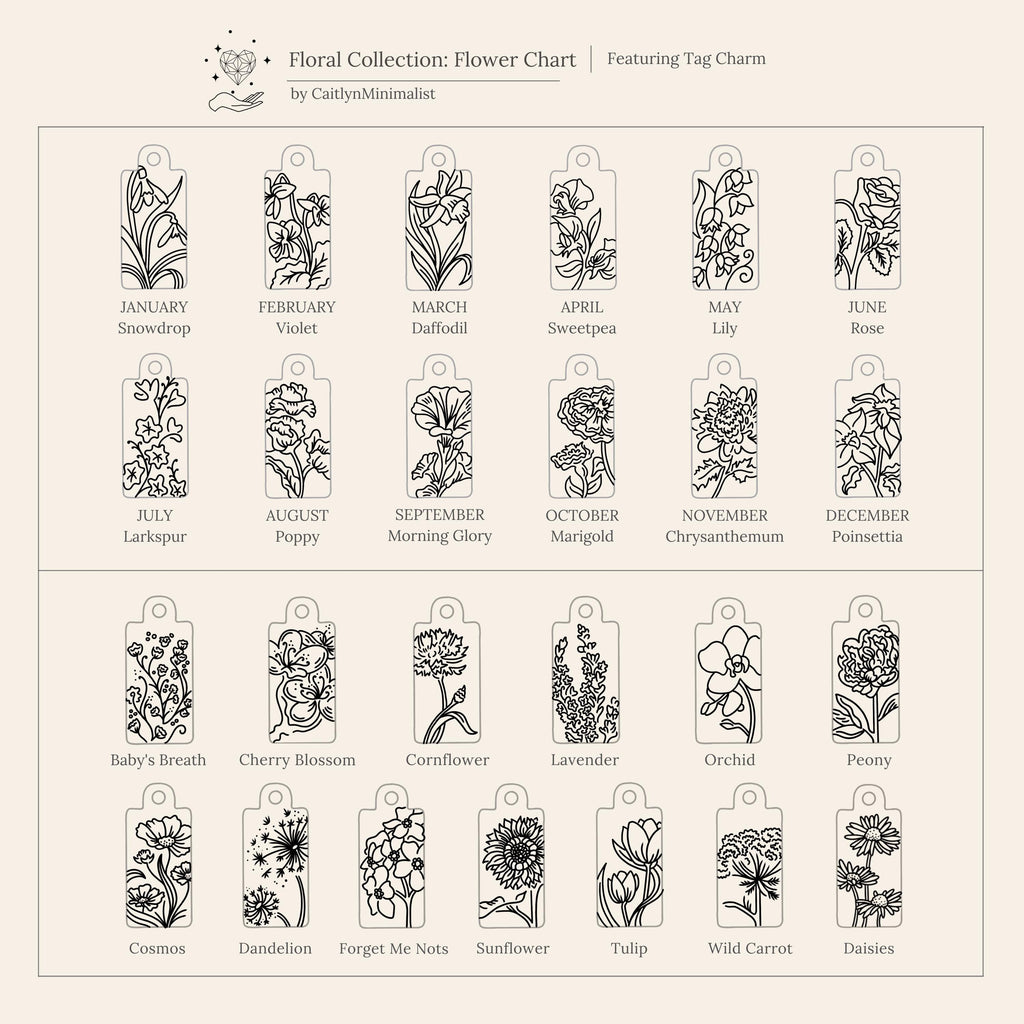 The Rectangle Birth Flower Earrings are a unique jewelry set featuring delicate blooms inspired by birth flowers, perfect for personalized style.