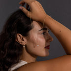 Diamond Bow Necklace & Earrings Set in 18K Gold