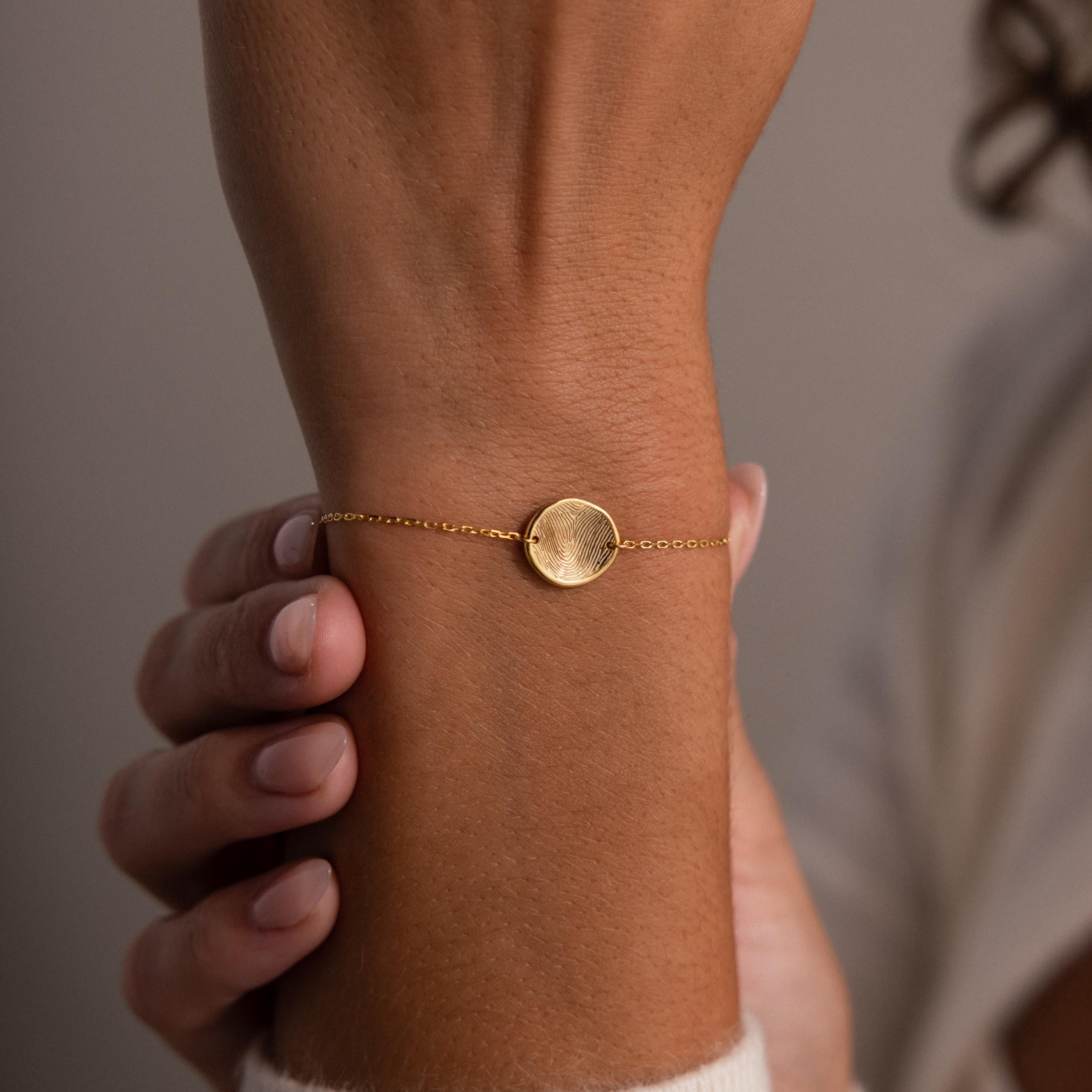 Dainty Organic Fingerprint Bracelet