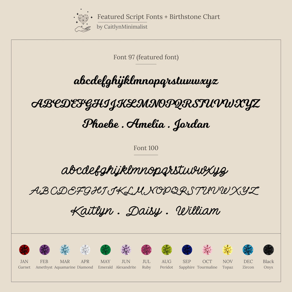 Duo Birthstone Name Necklace