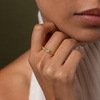 Model wearing our Diamond Wave Band