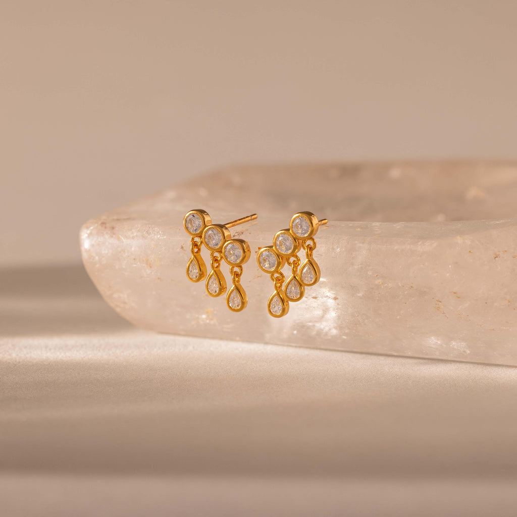 Diamond Raindrop Studs