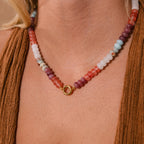 Ember Beaded Charm Necklace in 18K Gold