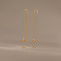 Cosmic Star Threader Earrings in 18K Gold
