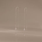 Cosmic Star Threader Earrings in Silver