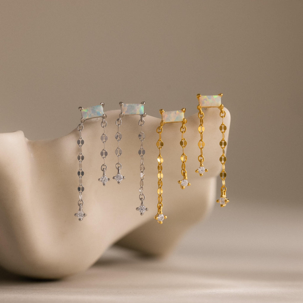 Opal Cascade Flat Back Studs