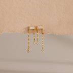 Opal Cascade Flat Back Studs in 18K Gold