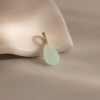 Seafoam Drop Charm in 18K Gold